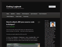 Tablet Screenshot of codinglogbook.com